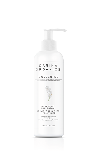 Carina Organics Unscented Daily Moisturizing & Hydrating Skin Cream 250ml