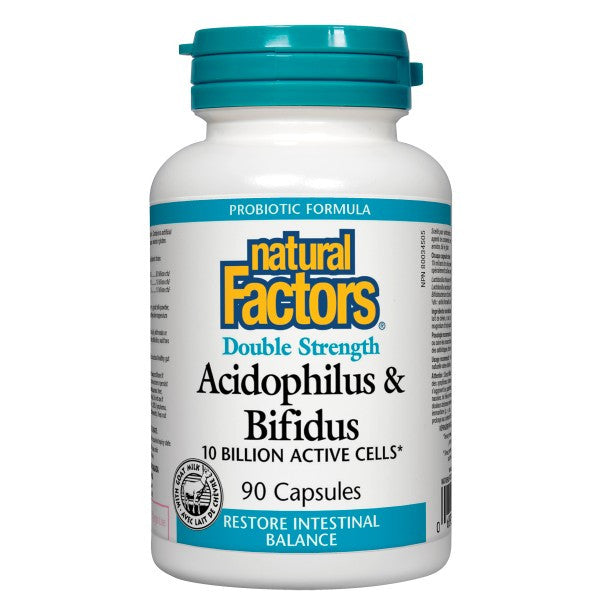 Natural Factors - Double Strength Acidophilus & Bifidus 10 billion