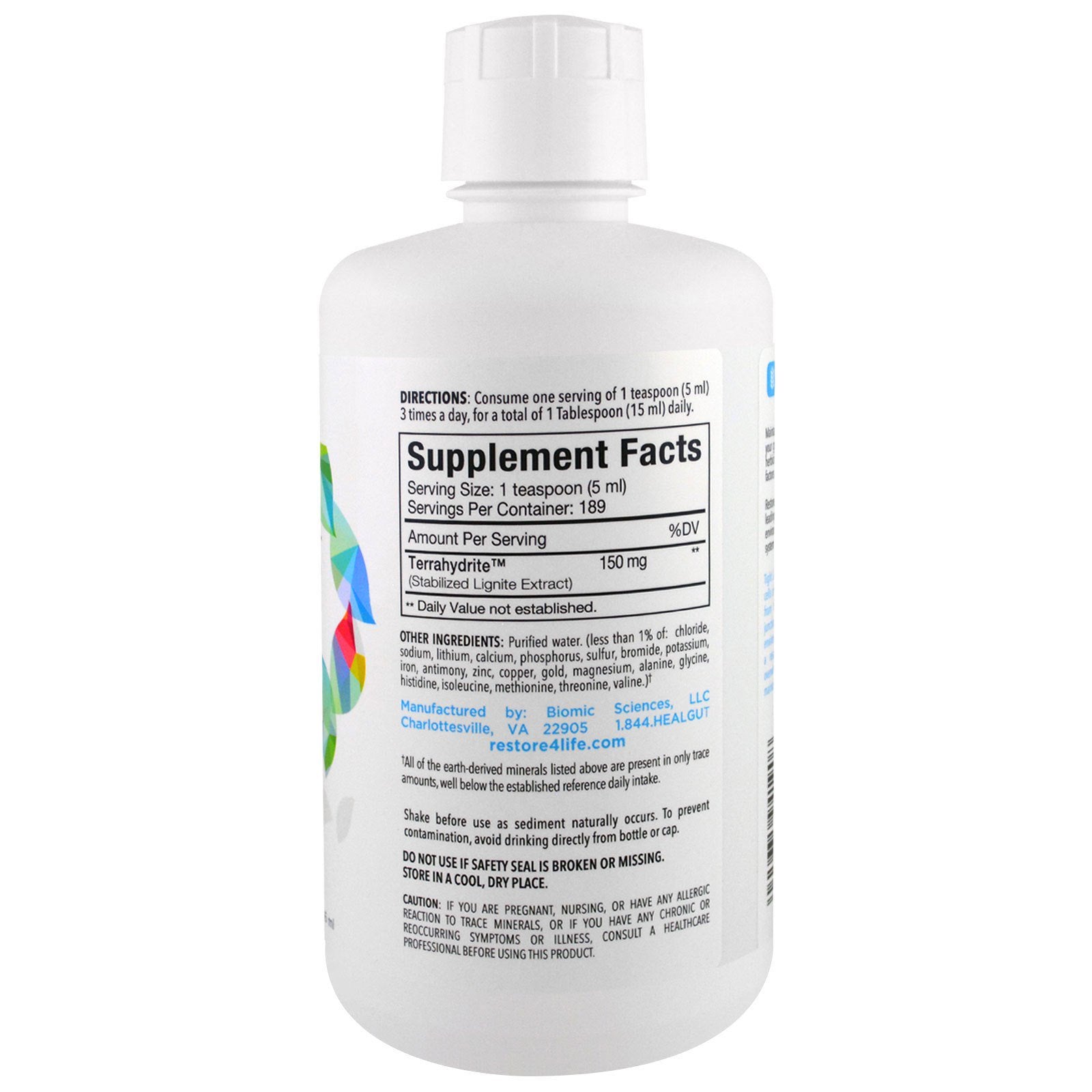 Restore For Gut Health Mineral Supplement, 32 fl oz (946 ml)