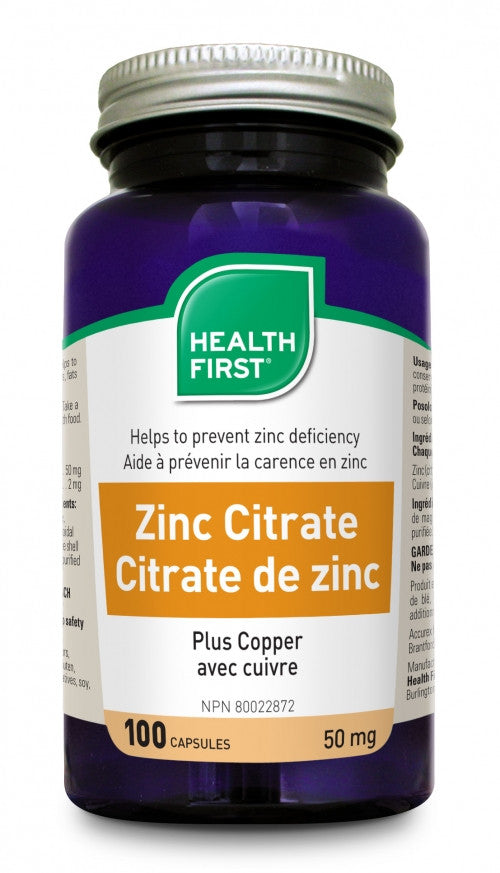 Health First Zinc Citrate plus Copper