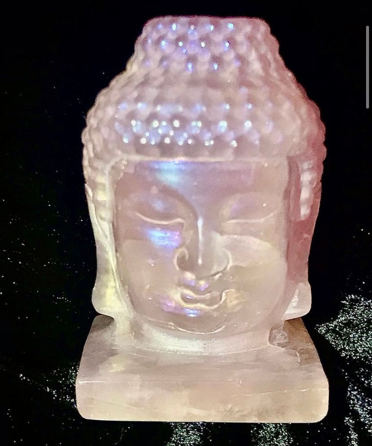 Rose Quartz Aura Buddha