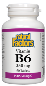 Natural Factors - Vitamin B6 - 250mg plus 50mg C Tablets