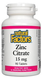 Natural Factors - Zinc 15mg