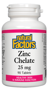 Natural Factors - Zinc Chelate 25mg