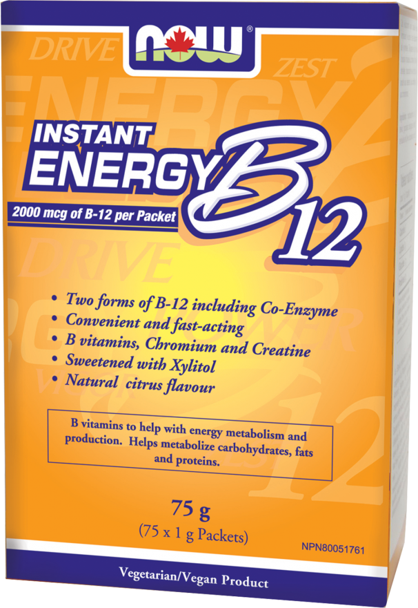 NOW - Instant Energy B-12 (2000 mcg) Packets
