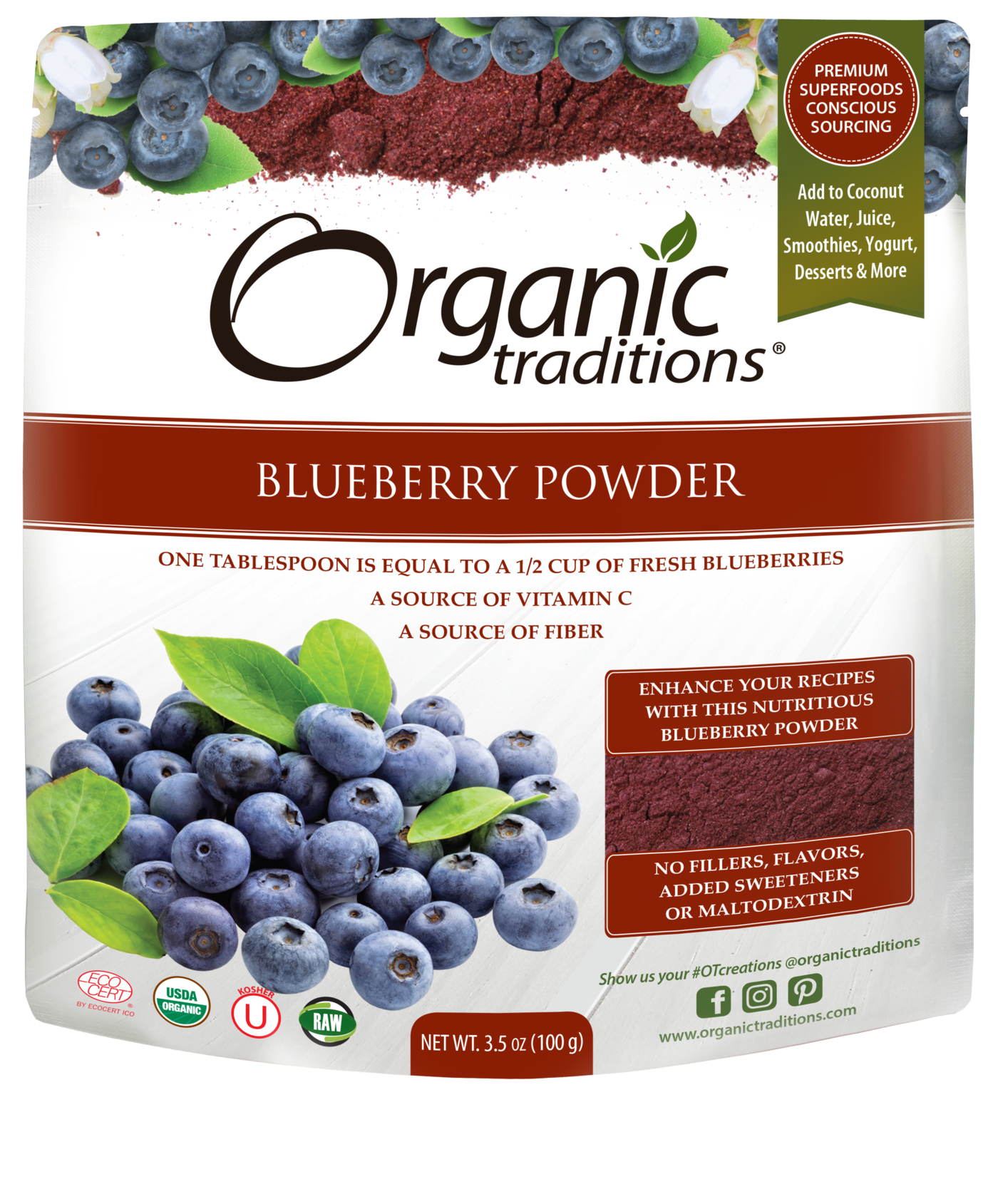 Organic Traditions - Blueberry Powder