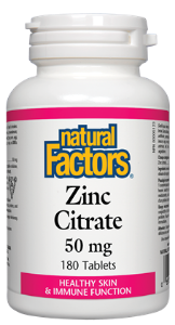 Natural Factors - Zinc Citrate 50 mg