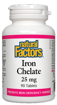 Natural Factors - Iron Chelate 25mg