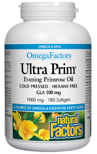 Natural Factors Ultra Prim (Evening Primrose Oil) 1000mg
