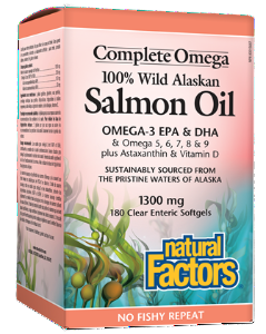Natural Factors Complete Omega 100% Wild Alaskan Salmon Oil