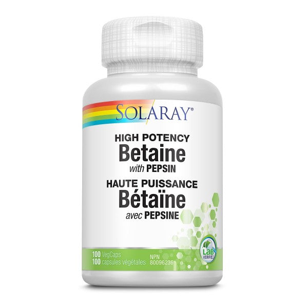 Solaray - High Potency Betaine with Pepsin